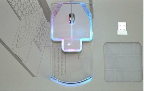 Creative Ultra-thin Transparent 2.4GHz Wireless Optical Luminous Mouse