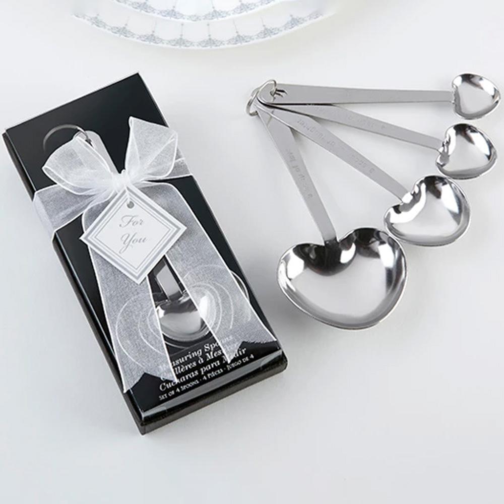 Love Beyond Measure Heart Shaped Measuring Spoons - Wedding (Set of 4)