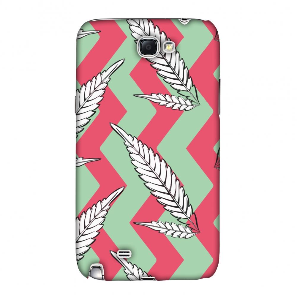 Along The Chevron - Pink And Pale Green Slim Hard Shell Case For