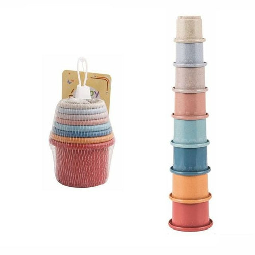 Funny Stacking Cup Bathtub Toy Science Toy Stacking Ring Tower