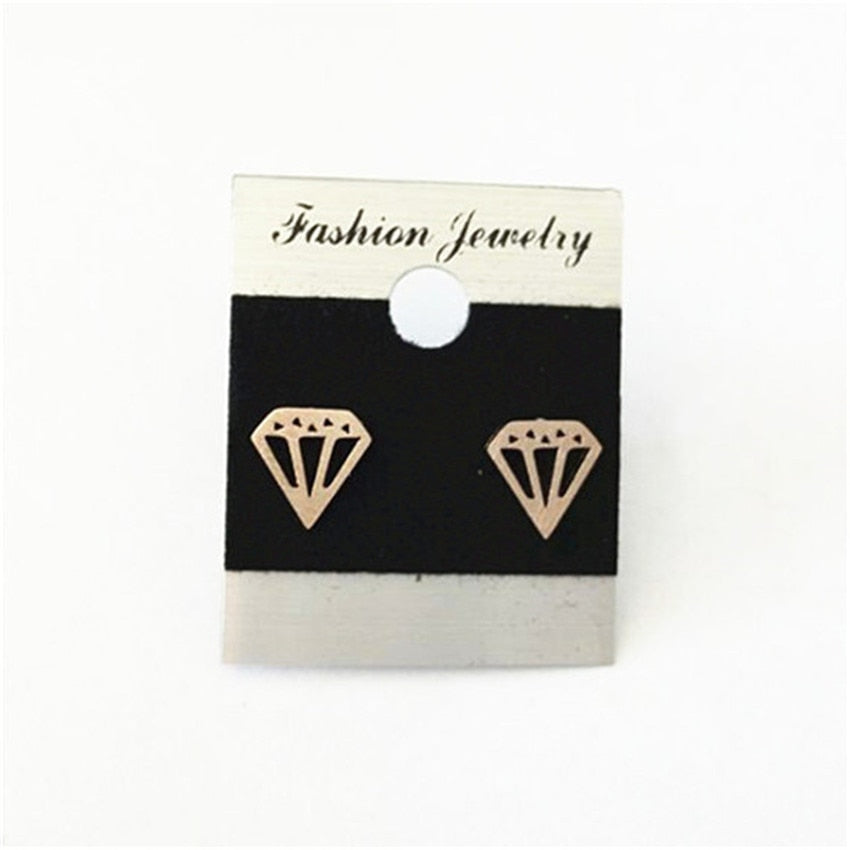 Vintage Geometric Cone Shaped Stud Earrings Charm
