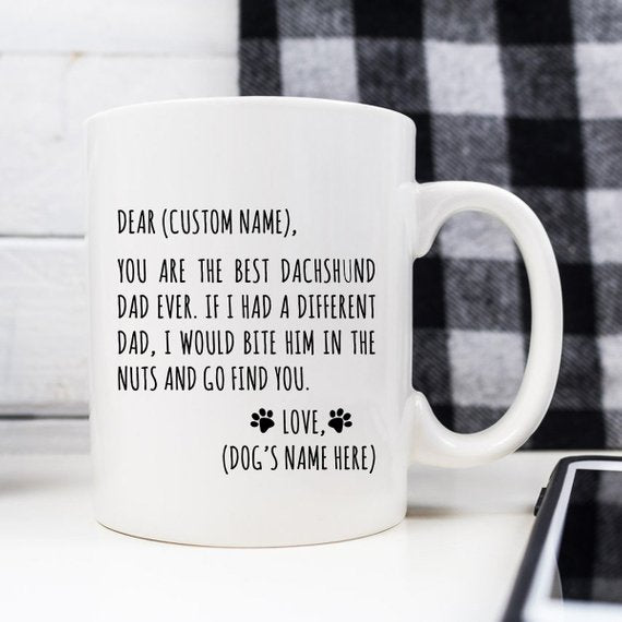 Dachshund Gift for Dachshund Dad Dachshund Mug