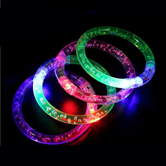 10pcs/lot Acrylic Light Bracelet Led Flash Colorful Bubble Bracelet