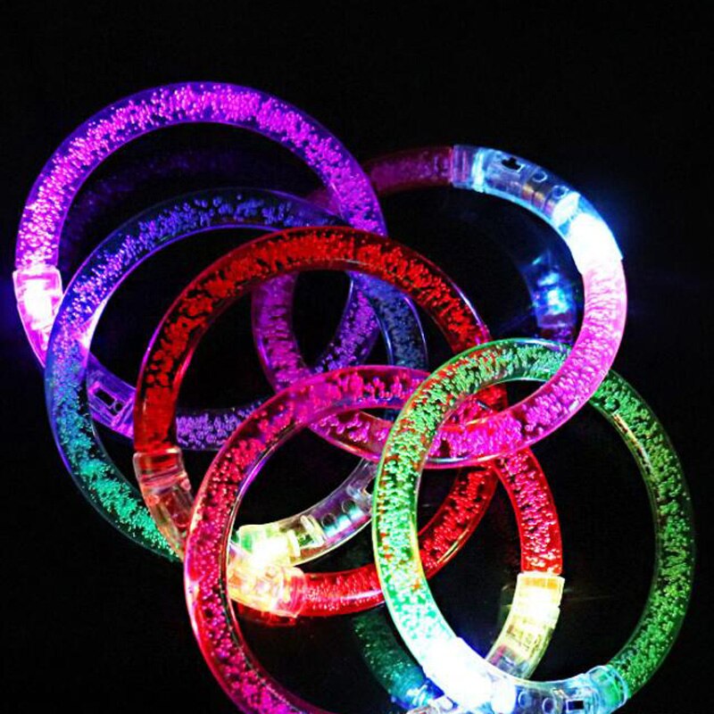 10pcs/lot Acrylic Light Bracelet Led Flash Colorful Bubble Bracelet