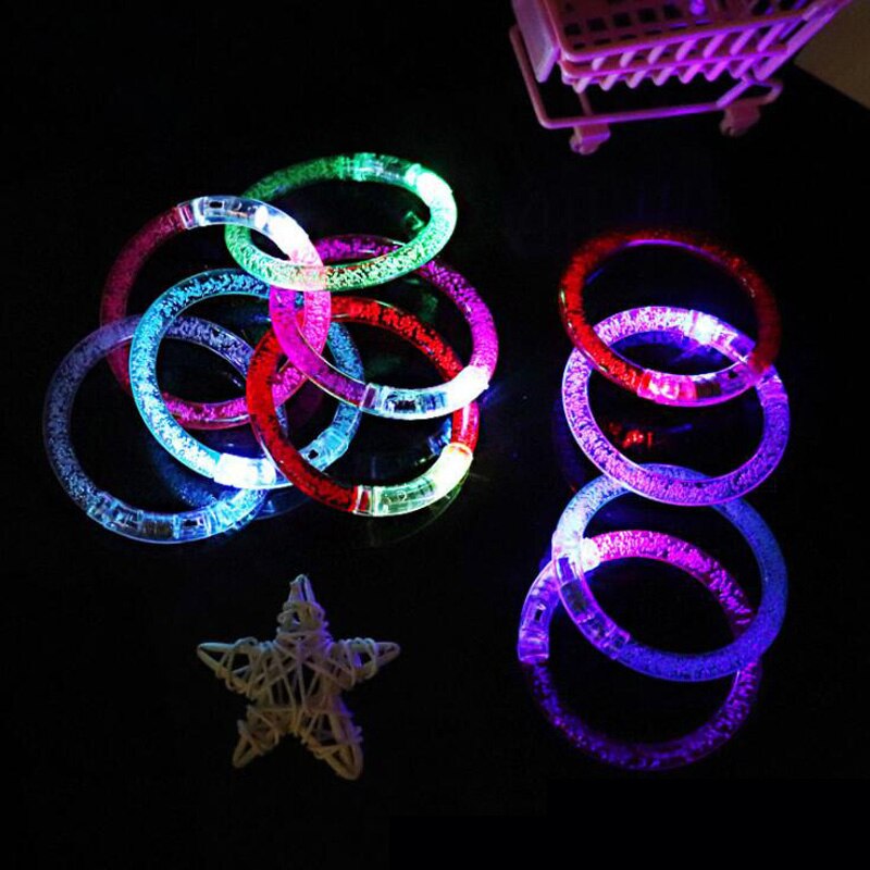 10pcs/lot Acrylic Light Bracelet Led Flash Colorful Bubble Bracelet