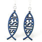 Fish JESUS Earrings # 1189