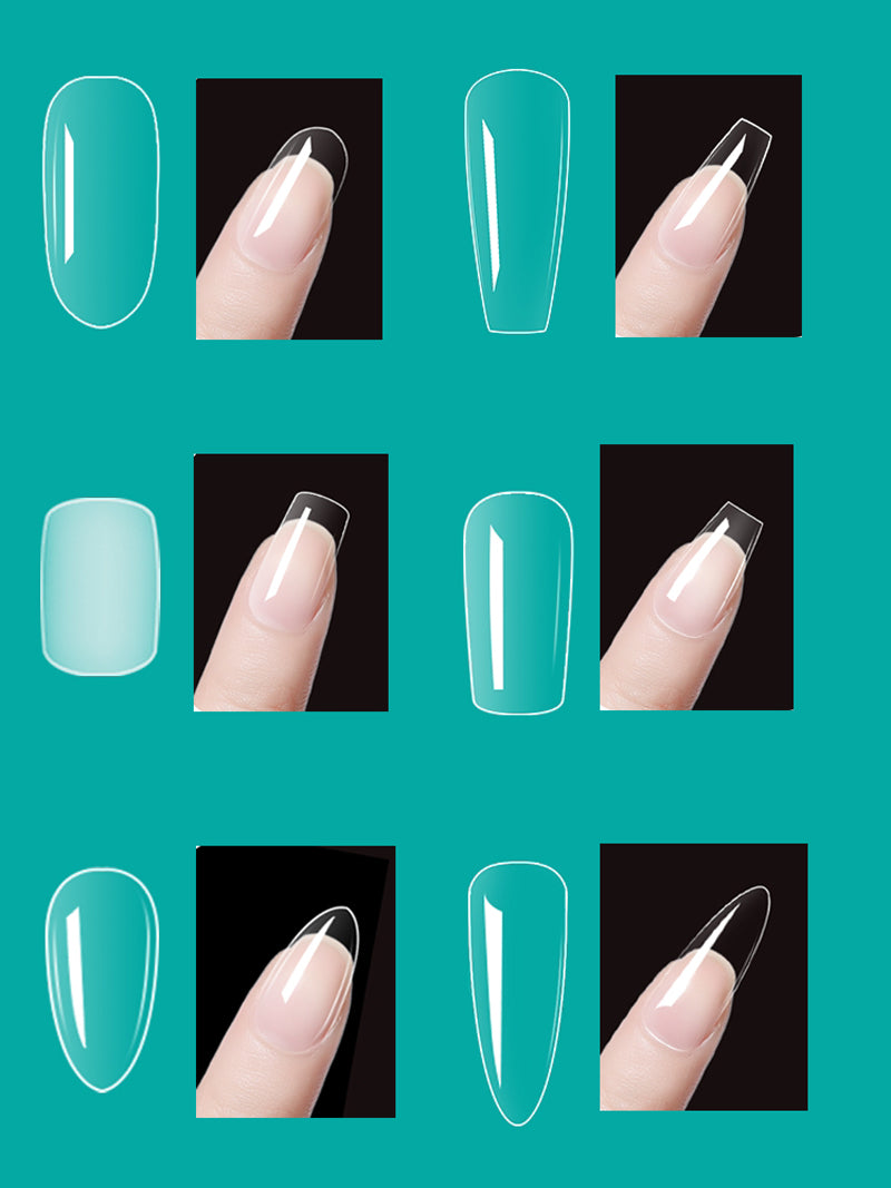 120Pcs Full Cover Press On Nail Tips Stiletto Almond Square Coffin