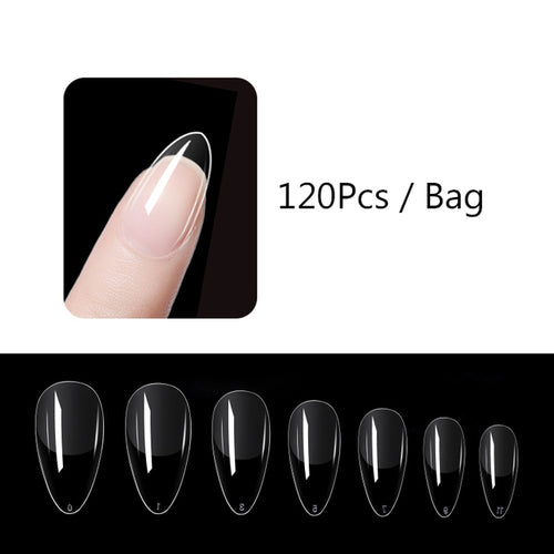 120Pcs Full Cover Press On Nail Tips Stiletto Almond Square Coffin