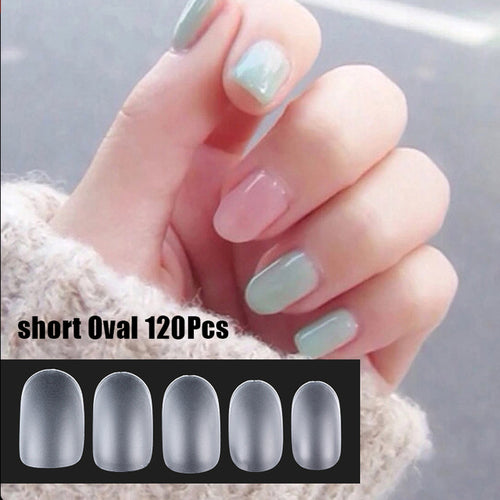 120Pcs Full Cover Press On Nail Tips Stiletto Almond Square Coffin
