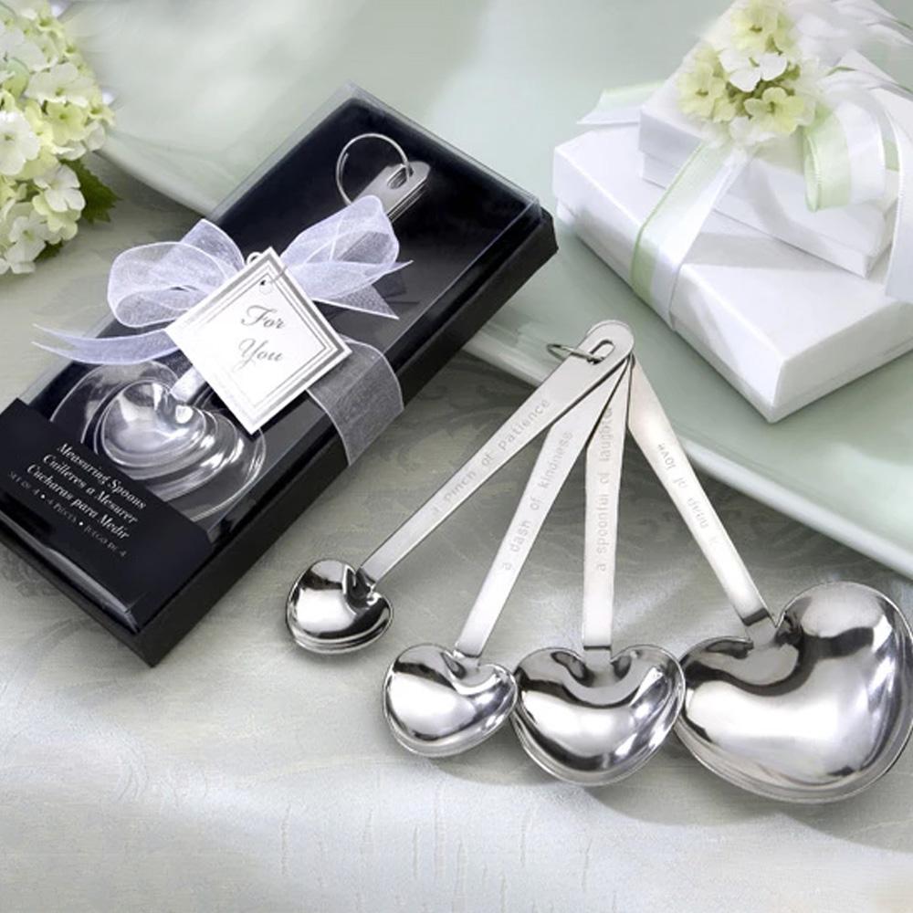 Love Beyond Measure Heart Shaped Measuring Spoons - Wedding (Set of 4)