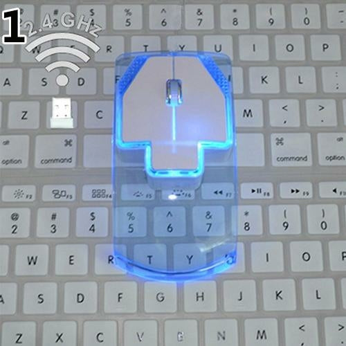 Creative Ultra-thin Transparent 2.4GHz Wireless Optical Luminous Mouse