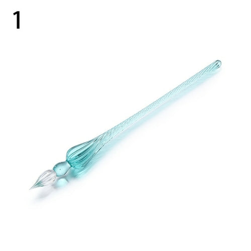 1pcs Safe Package Vintage Glass Dip Dipping Pen Holder Signature