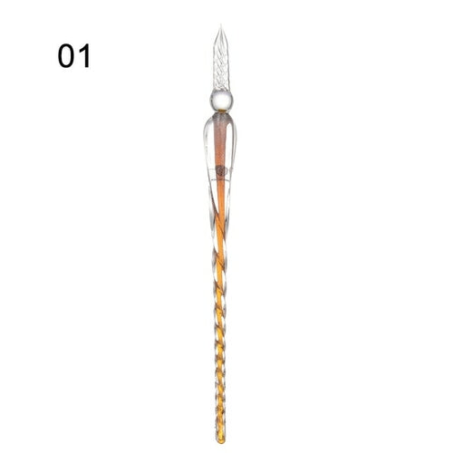 1pcs Safe Package Vintage Glass Dip Dipping Pen Holder Signature