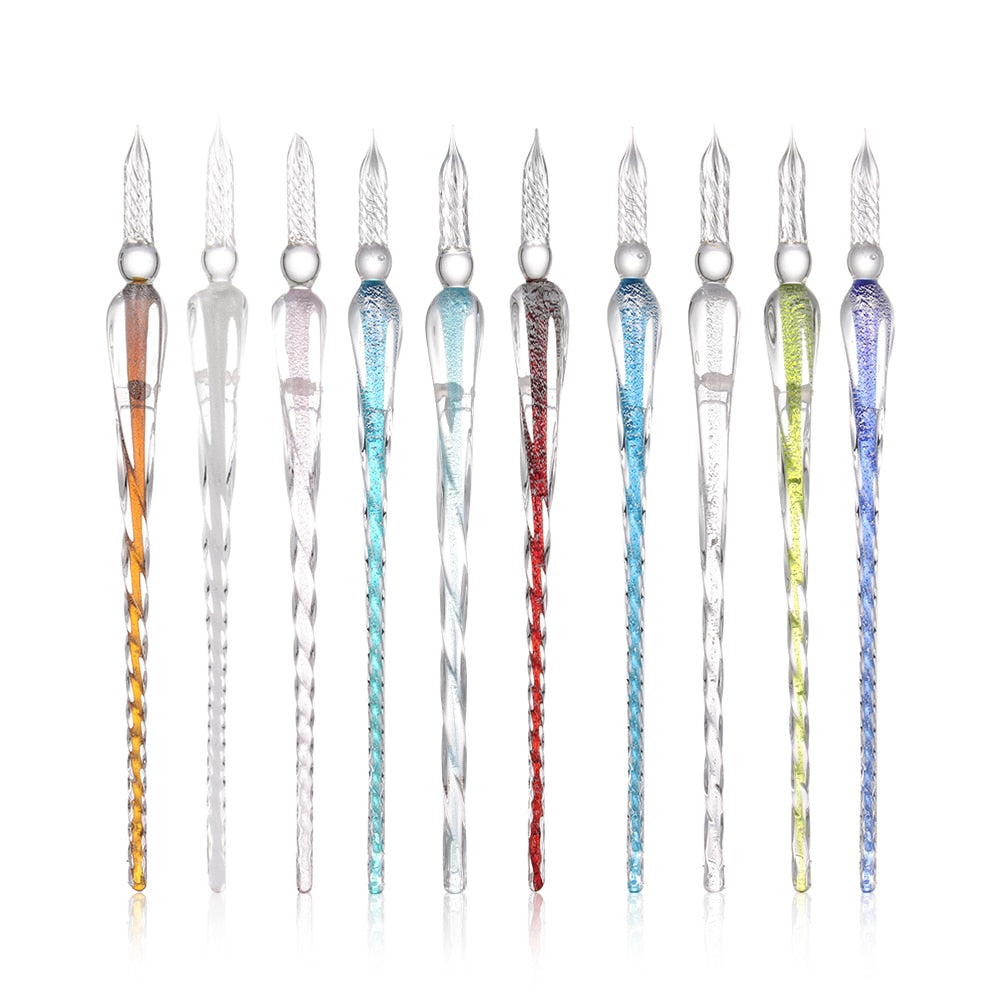 1pcs Safe Package Vintage Glass Dip Dipping Pen Holder Signature