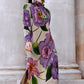 2022 Winter Casual Floral Knited Turtleneck Sweater Dress Autumn