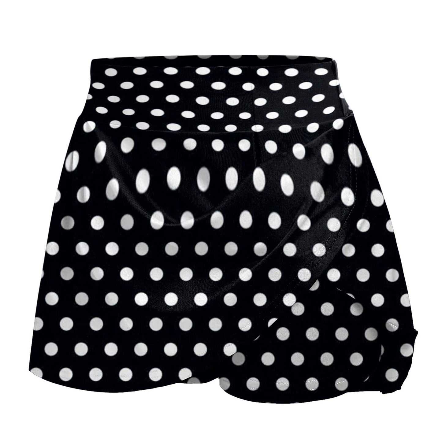 2022 Women Polka Dots Print Sports Dance Fitness Skirt Female Tennis