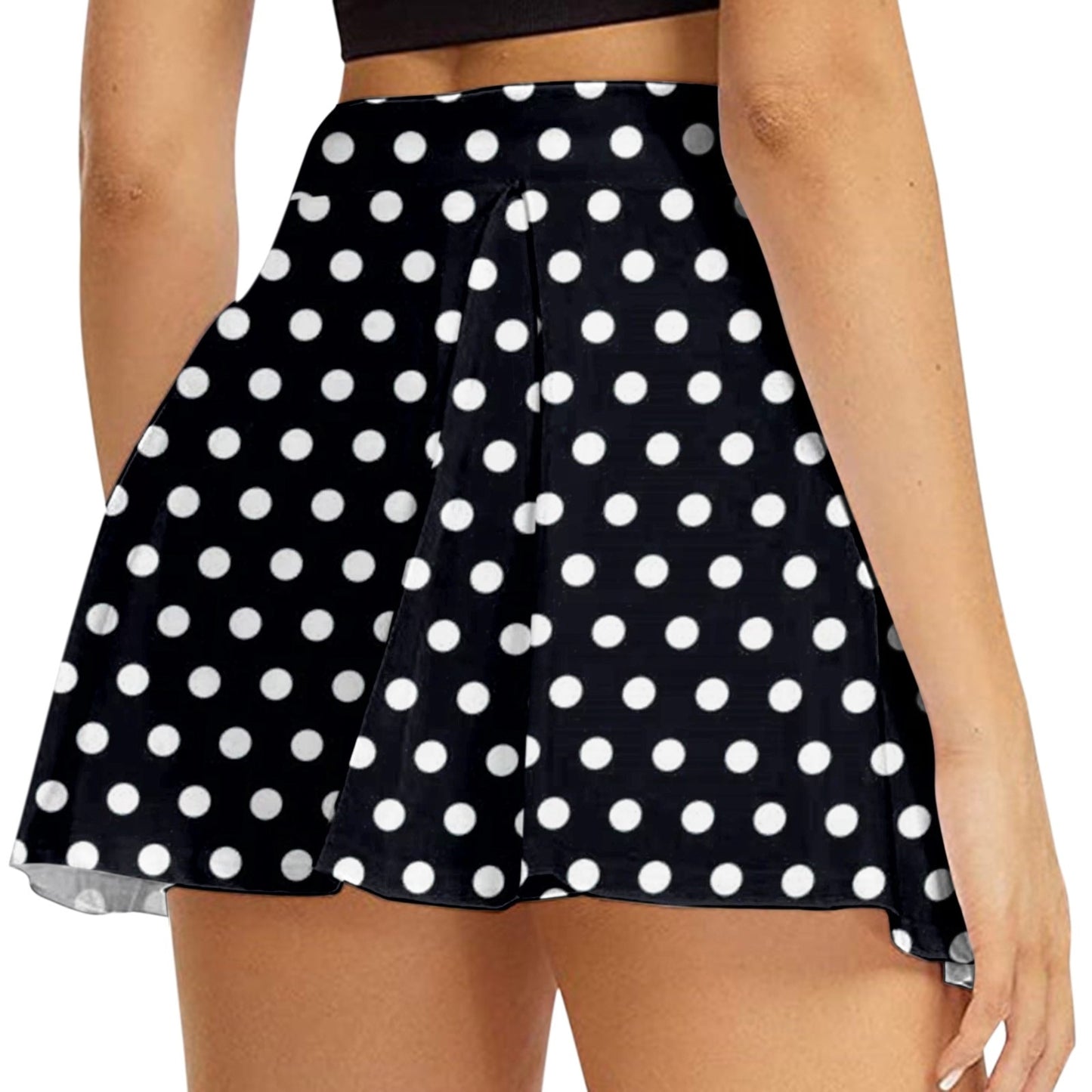 2022 Women Polka Dots Print Sports Dance Fitness Skirt Female Tennis