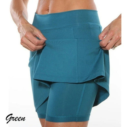 2022 Yoga Fitness Skirts  Fitness Quick Drying Solid Female Tennis