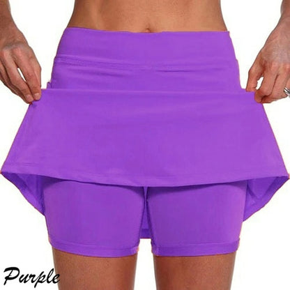 2022 Yoga Fitness Skirts  Fitness Quick Drying Solid Female Tennis