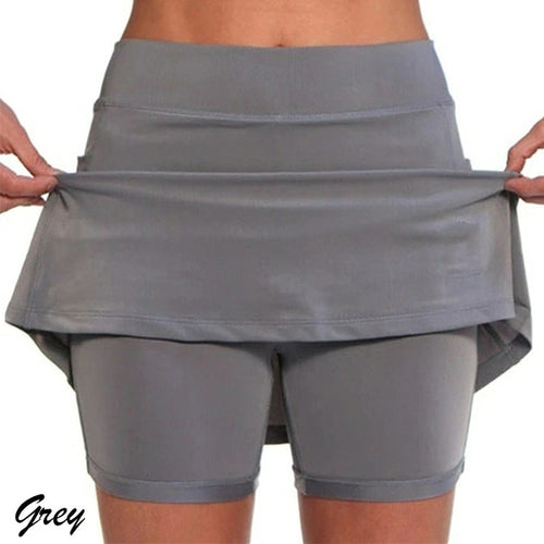 2022 Yoga Fitness Skirts  Fitness Quick Drying Solid Female Tennis