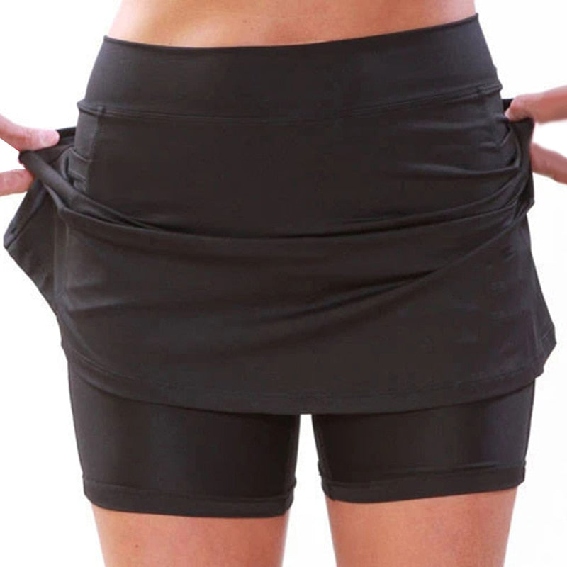 2022 Yoga Fitness Skirts  Fitness Quick Drying Solid Female Tennis