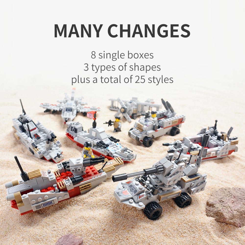 Military battleship building block boy gift puzzle children toys