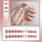 24pcs/box Sweet Short Round/square Head False Nail Art Full Cover