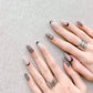 24pcs/box Sweet Short Round/square Head False Nail Art Full Cover