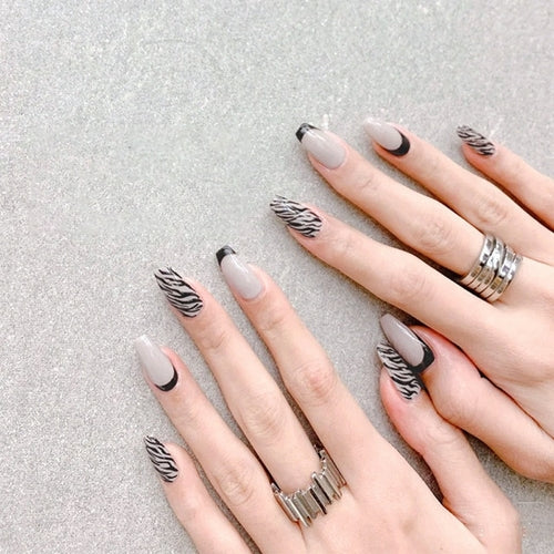 24pcs/box Sweet Short Round/square Head False Nail Art Full Cover