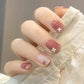 24pcs/box Sweet Short Round/square Head False Nail Art Full Cover