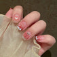 24pcs/box Sweet Short Round/square Head False Nail Art Full Cover