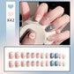 24pcs/box Sweet Short Round/square Head False Nail Art Full Cover