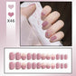 24pcs/box Sweet Short Round/square Head False Nail Art Full Cover
