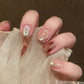 24pcs/box Sweet Short Round/square Head False Nail Art Full Cover
