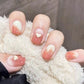 24pcs/box Sweet Short Round/square Head False Nail Art Full Cover