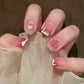24pcs/box Sweet Short Round/square Head False Nail Art Full Cover
