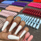 24pcs Mix Colors Matte Super Long Coffin False Nail Ballet Press On