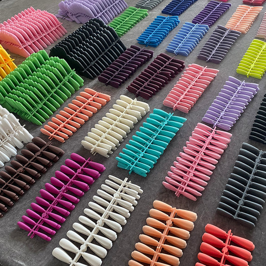 24pcs Mix Colors Matte Super Long Coffin False Nail Ballet Press On