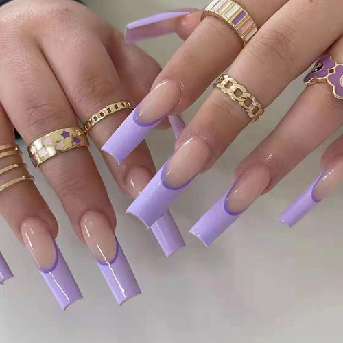 24pcs artifical nails with glue fake nail tips with design Detachable