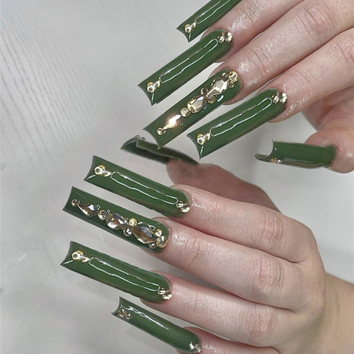 24pcs artifical nails with glue fake nail tips with design Detachable