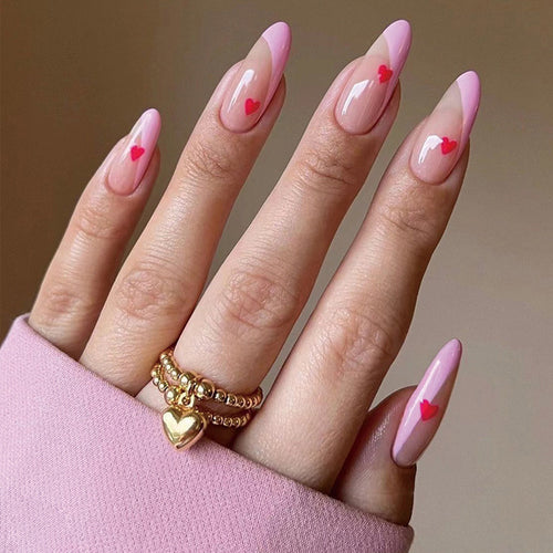 24pcs artifical nails with glue fake nail tips with design Detachable