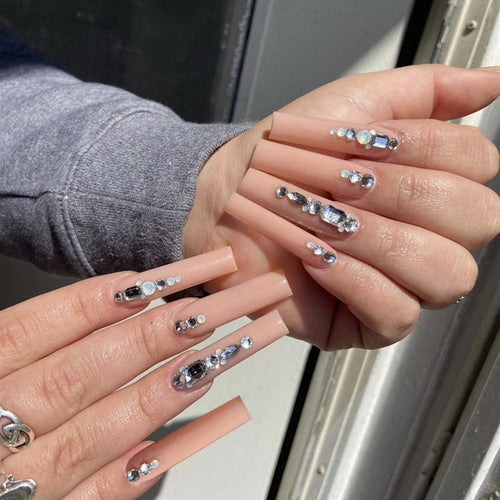 24pcs artifical nails with glue fake nail tips with design Detachable