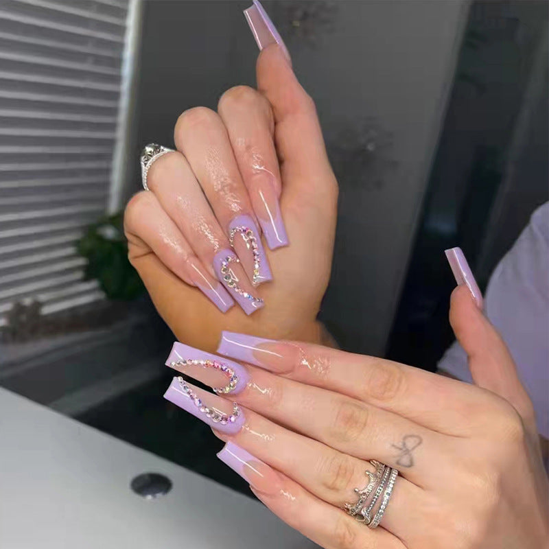 24pcs artifical nails with glue fake nail tips with design Detachable