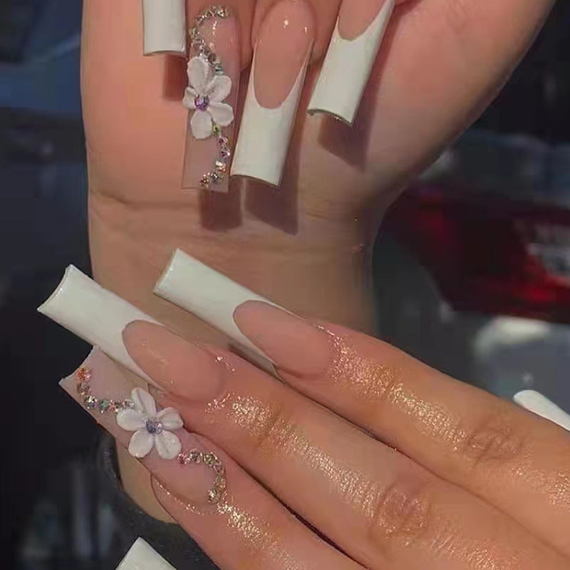 24pcs artifical nails with glue fake nail tips with design Detachable