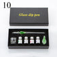 3/7/15 Pcs Glass Pen Set 7ml Colors Ink Floral Crystal Glass Dip Pen
