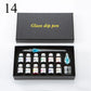 3/7/15 Pcs Glass Pen Set 7ml Colors Ink Floral Crystal Glass Dip Pen