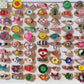 30Pcs/Lot Trendy Colorful Tai Chi Butterfly Heart Rings For Women