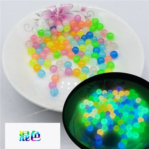 6/8/10/12mm Luminous Beads For Jewelry Making Glow In The Dark Acrylic