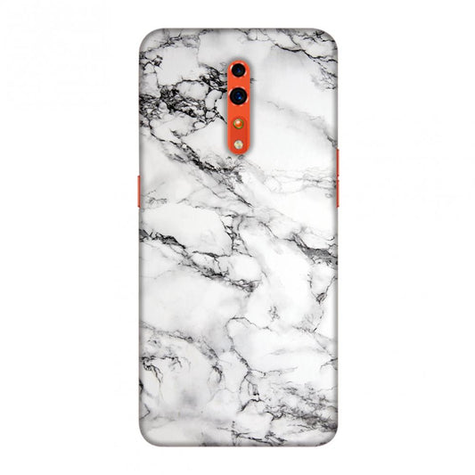 White Marble 2 Slim Hard Shell Case For Oppo Reno Z