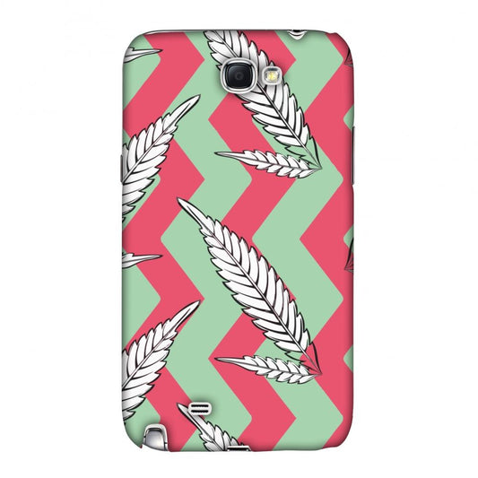 Along The Chevron - Pink And Pale Green Slim Hard Shell Case For